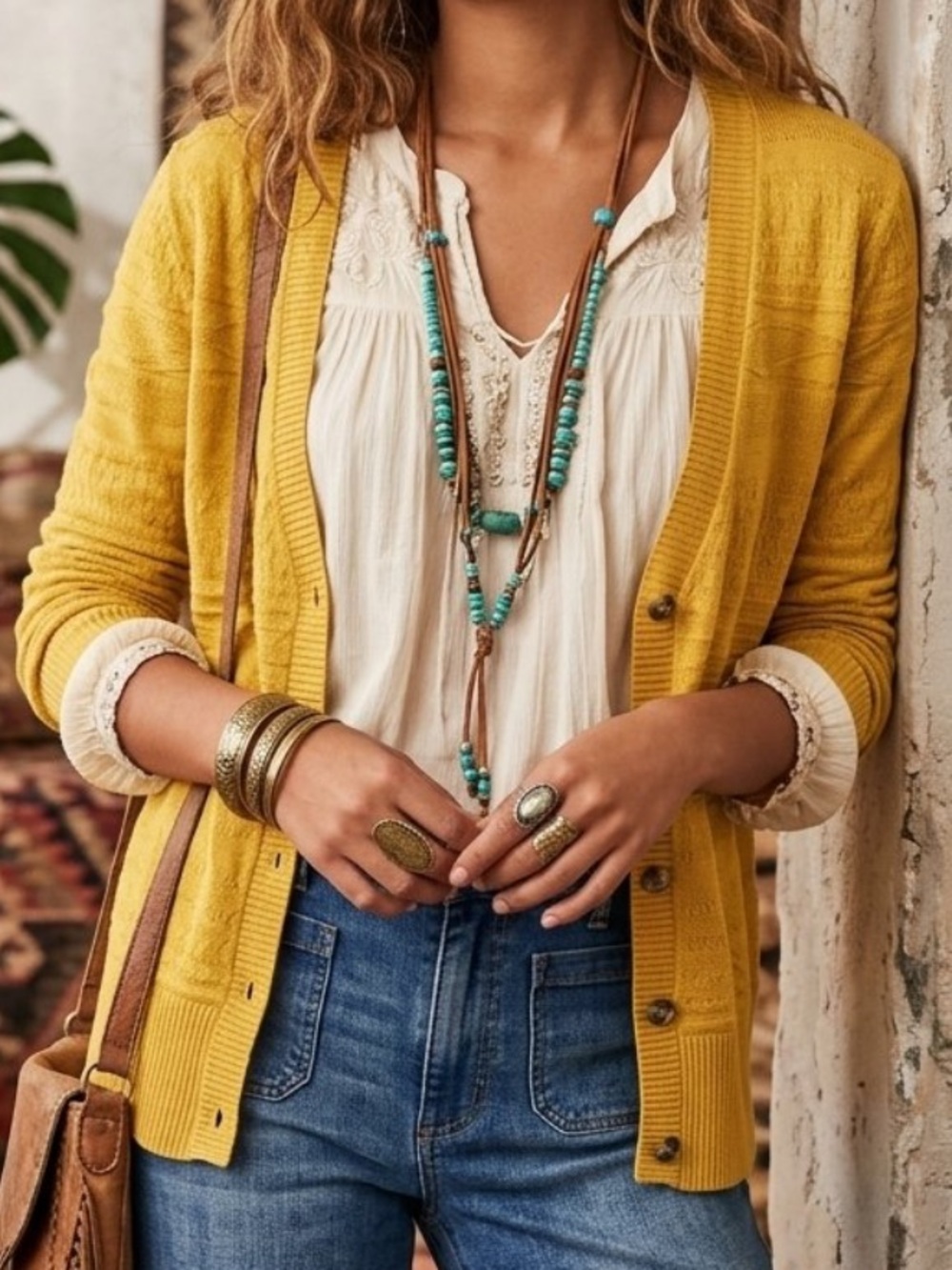Mossimo Supply Co. Mustard Yellow Button-Front Knit Cardigan Size XL